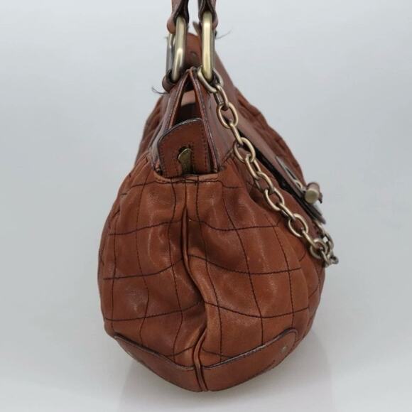 BALLY Hand Bag Leather Brown Authentic - Picture 4 of 13